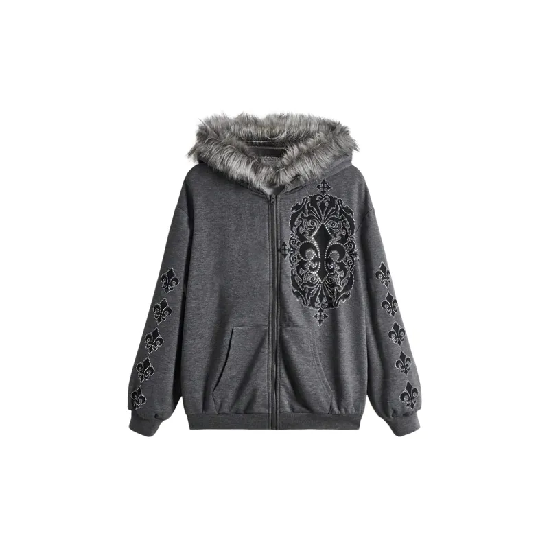 Fashionable Long Sleeve Zipper Sweatshirt-2