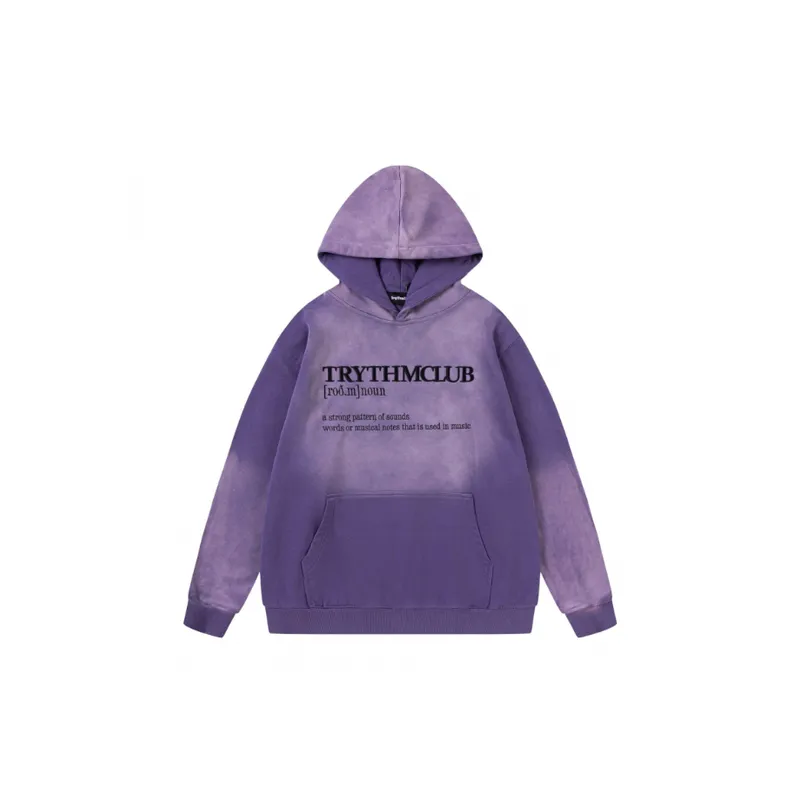 New Hip Hop Tie Dye Embroidered Hoodie-2