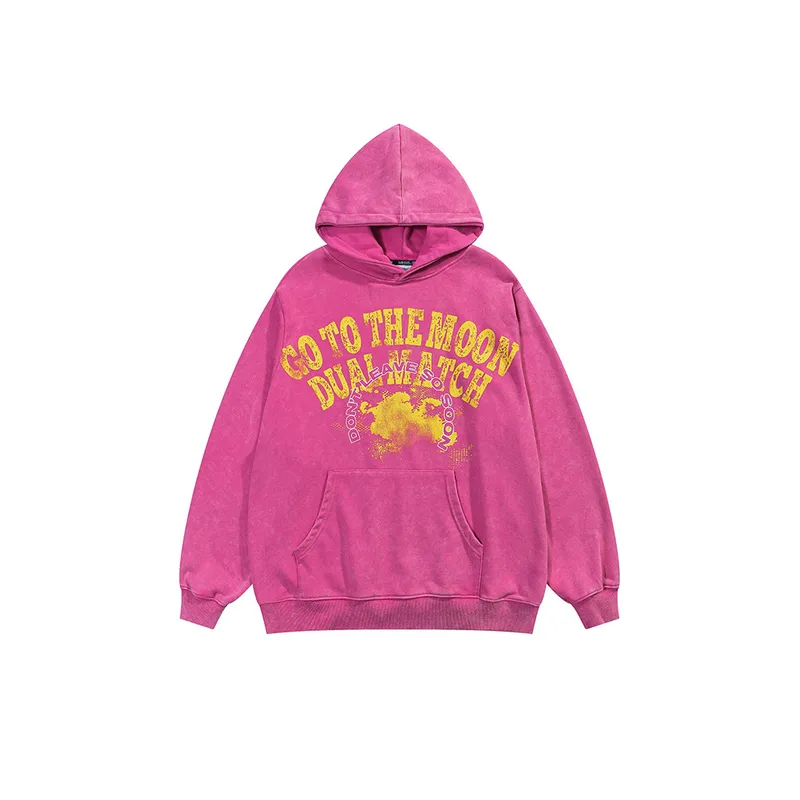 Printed Trendy Loose Hoodie-2