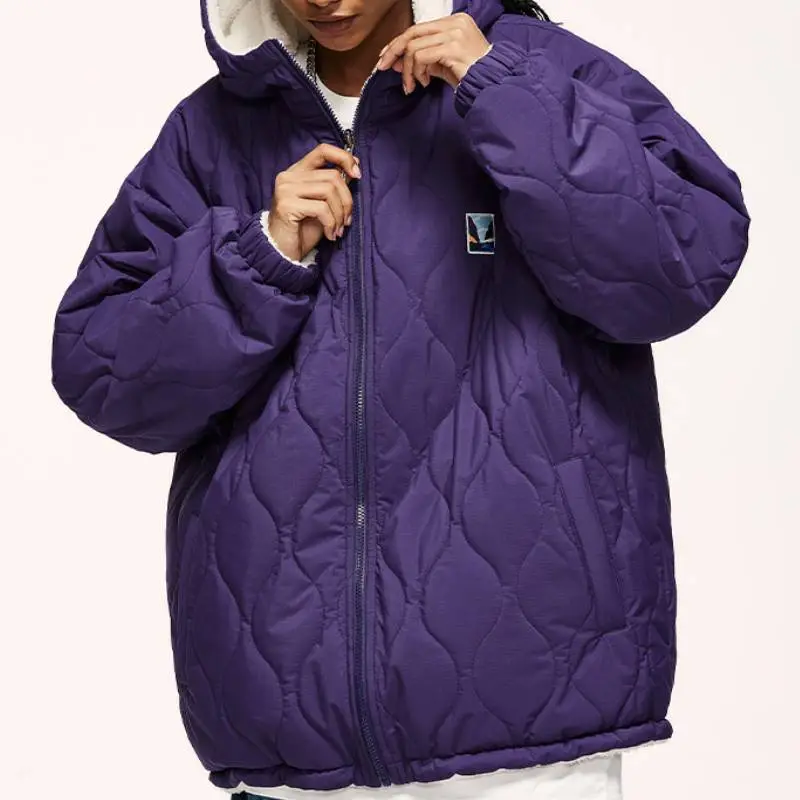 Fashionable Zipper 100% Polyester Quilted Jacket-11