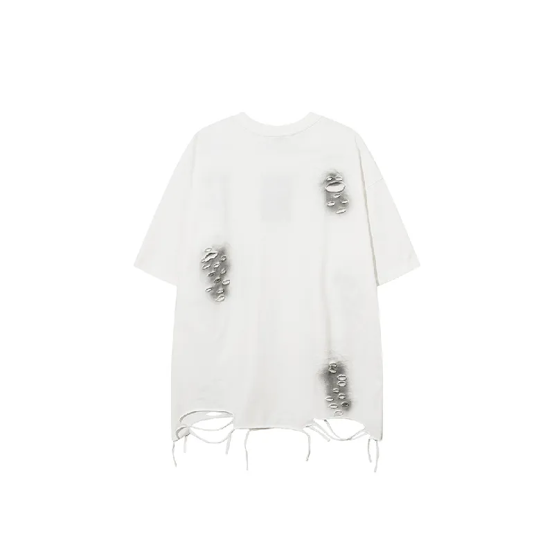 Street Ripped Cotton T Shirt-5