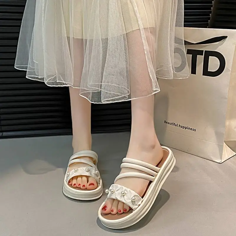 Retro Contrast Color Beach Sandals-4