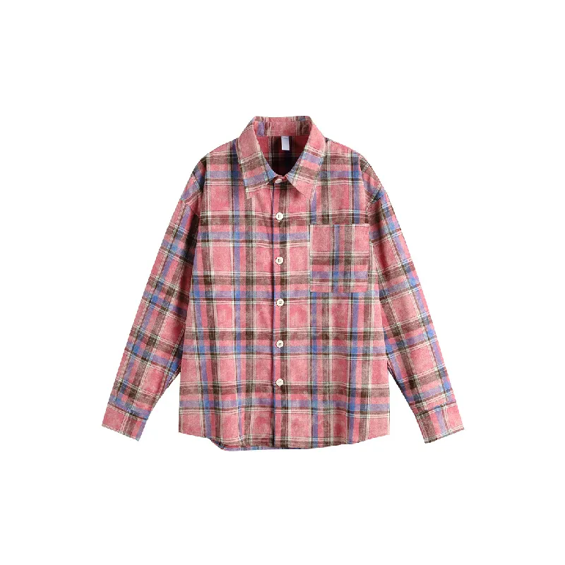 Retro Tie Dye Cotton Blended Fabric Shirt-2