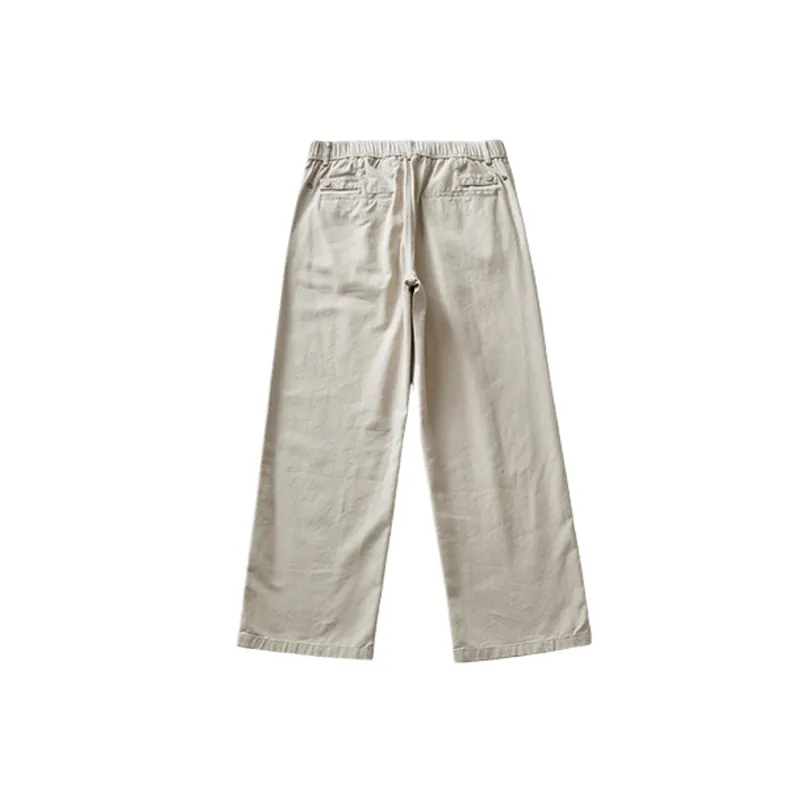 Simple Breathable Cotton Blended Fabric Casual Pants-1