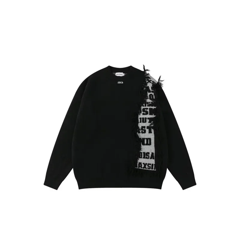 Design Trendy Neutral Stitching Sweater-3