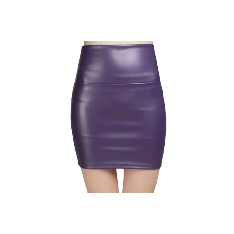 Fashionable Casual PU Leather Skirt Women-3