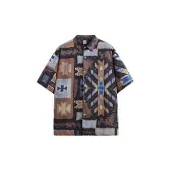 Tribal Seersucker Loose Shirt