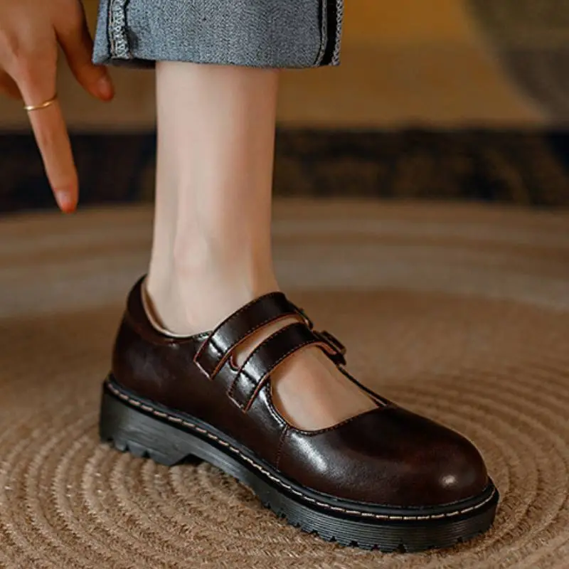 Retro Plain Mary Jane Shoes-2
