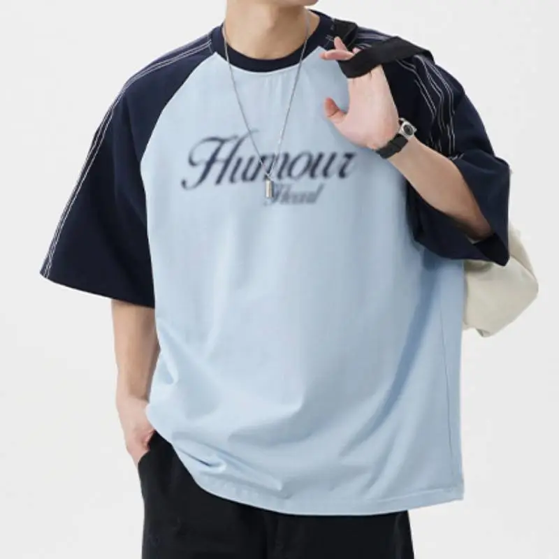 Casual Letter 100% Cotton T Shirt-9