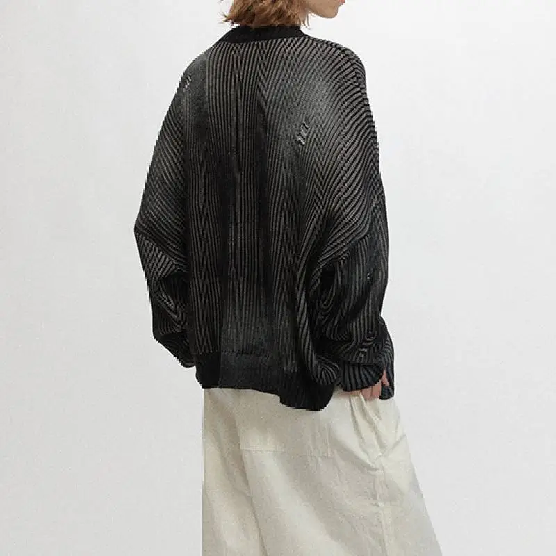 Loose Ripped Sweater-3