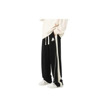 Striped Contrast Color Knitted Pants