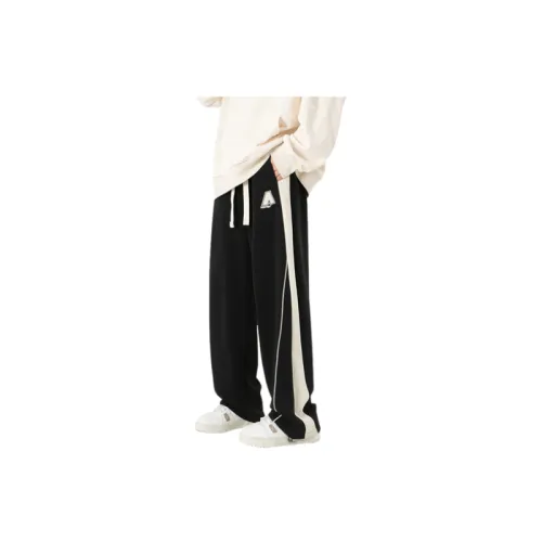 Striped Contrast Color Knitted Pants