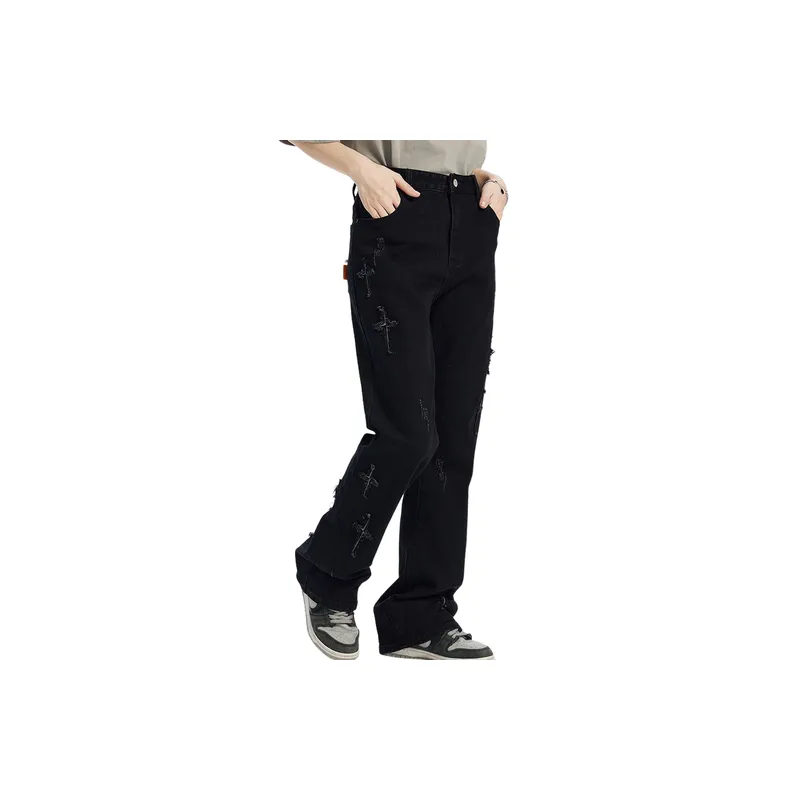 Retro Embroidery Jeans-2