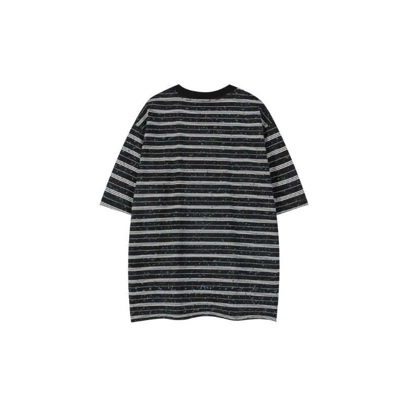 Fashionable Striped Cotton T Shirt Unisex-1