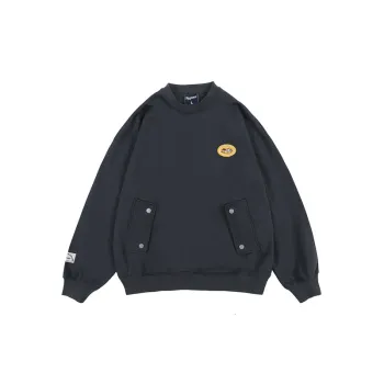 New Tide Brand High Street Shark Letter Embroidered Crewneck Sweatshir