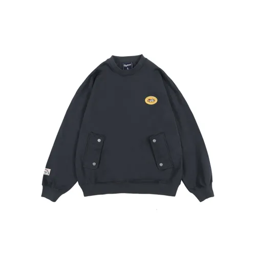 New Tide Brand High Street Shark Letter Embroidered Crewneck Sweatshir