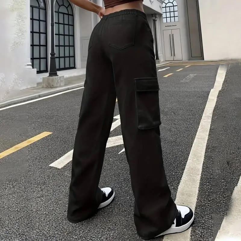 Fashionable Simple Cargo Pants-3