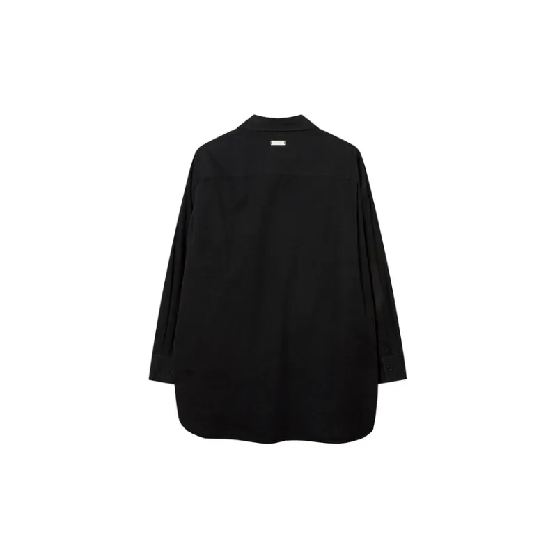 High Street Niche Design Sense Gradient Long sleeved Shirt-1