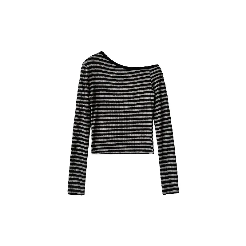Sexy Long Sleeve Polyester T Shirt-0