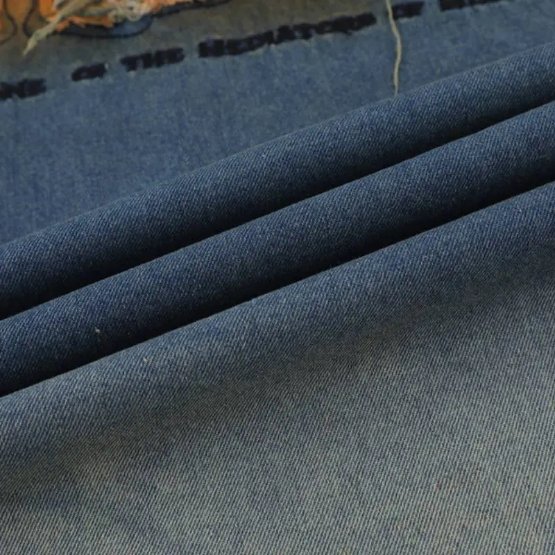 Retro Letter Denim T-Shirt-4
