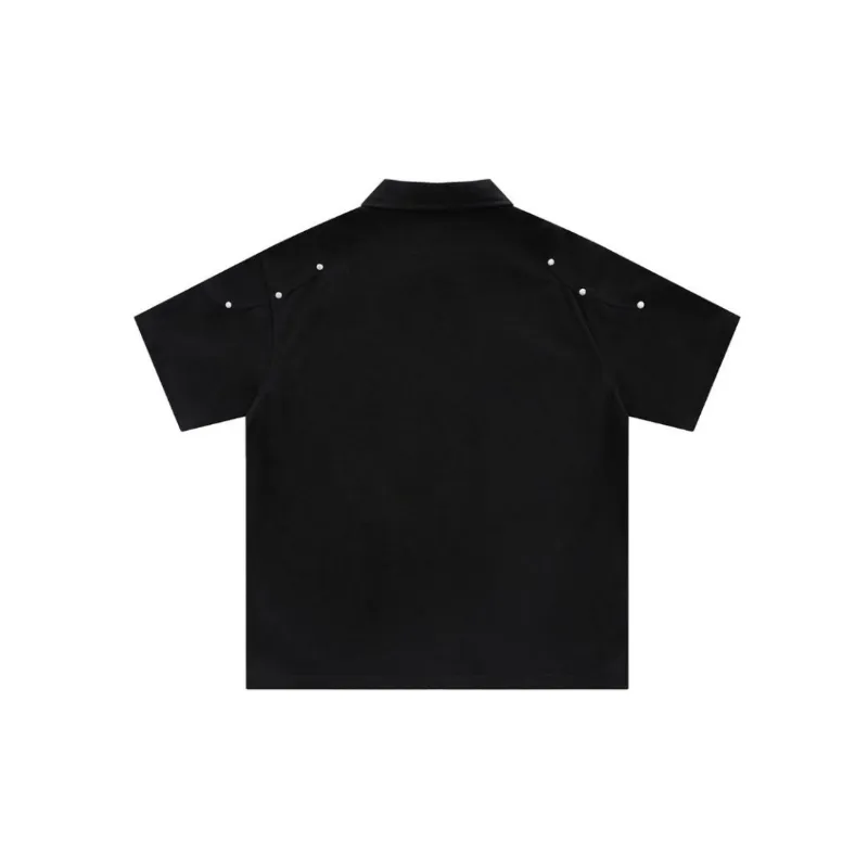 Loose Casual Metal Suede Shirt-5