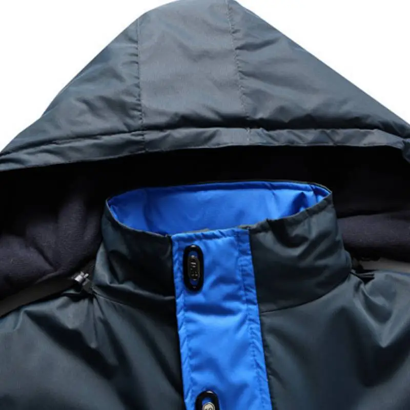 Simple Plain Blended Synthetic Fabrics Outdoor Jacket-5