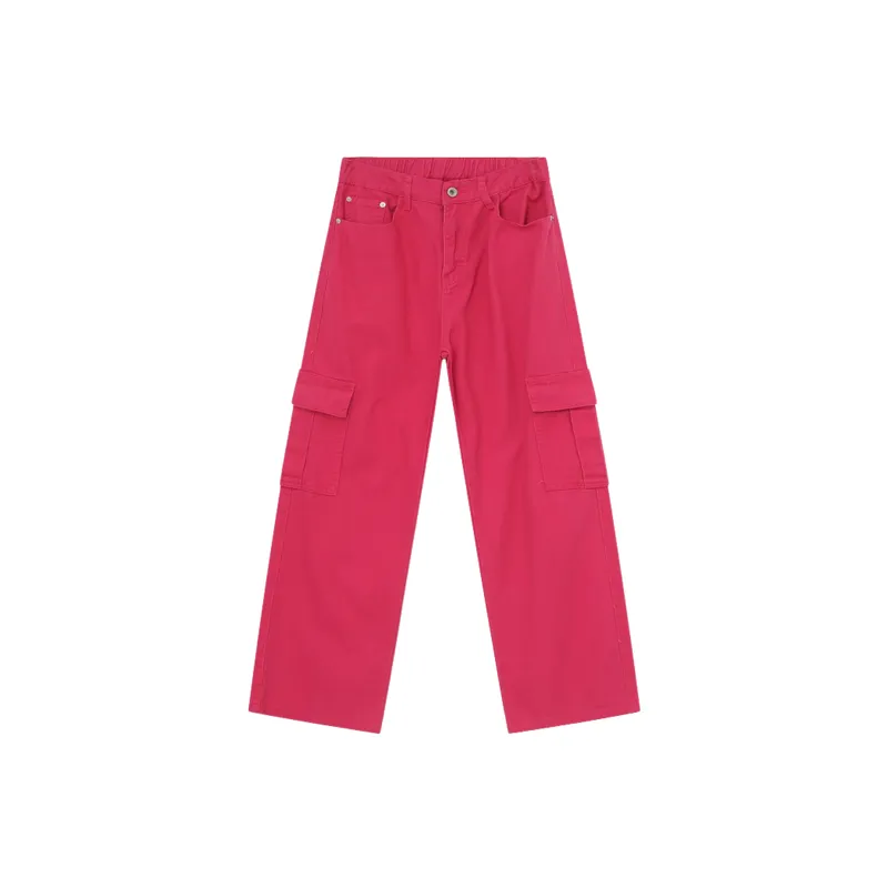 Fashionable Loose Cotton Cargo Pants-1