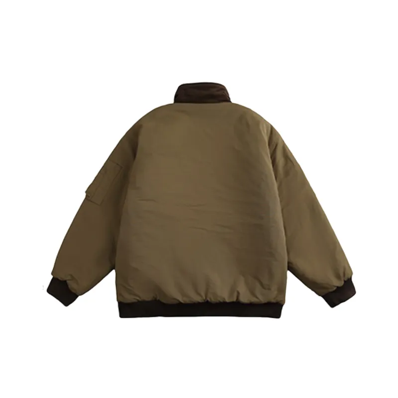 Casual Simple Cotton Quilted Jacket-1