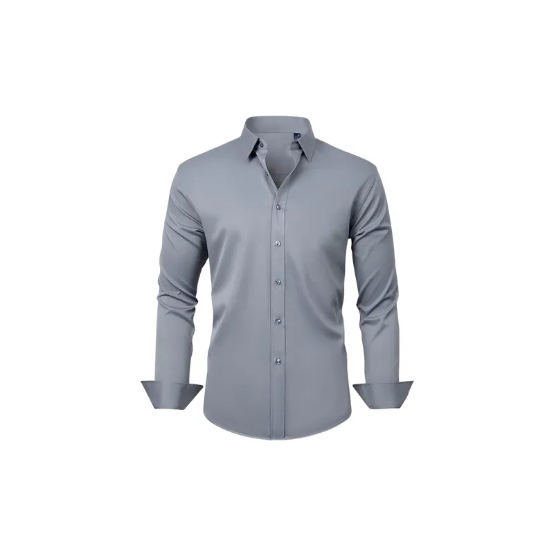 Plain Simple Four Way Stretch Fabric Shirt-1
