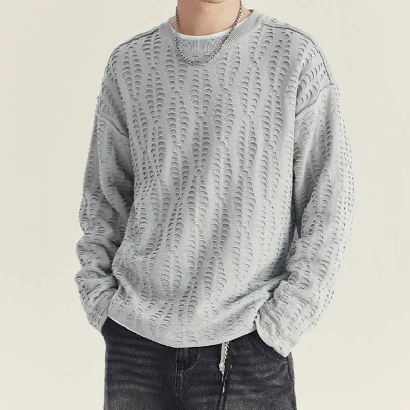 Fashionable Loose Cotton Sweater-7