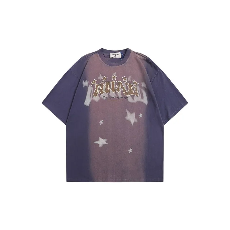 Versatile Letter Printing Couple T Shirt-4