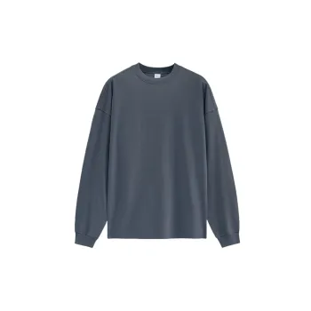 Plain Loose Cotton Blended Fabric T Shirt