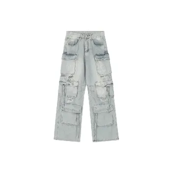 Loose Fashion Denim Cargo Pants
