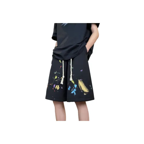 Casual American Pants Sense Pants Niche Shorts Men's Summer Graffiti Fashion Brand Design Apricot Hi Student Internet Celebrant