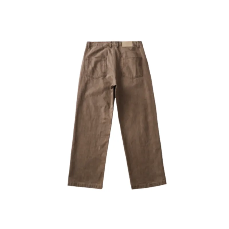 Loose Straight Leg Cotton Casual Pants-3