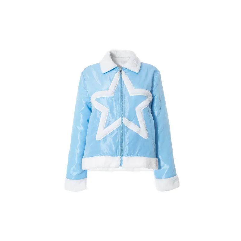 Fashionable Star Quilted Jacket Women-0