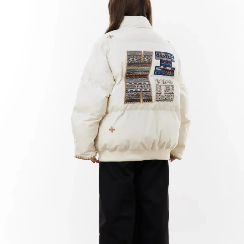 Retro Embroidere Blended Synthetic Fabrics Quilted Jacket-9