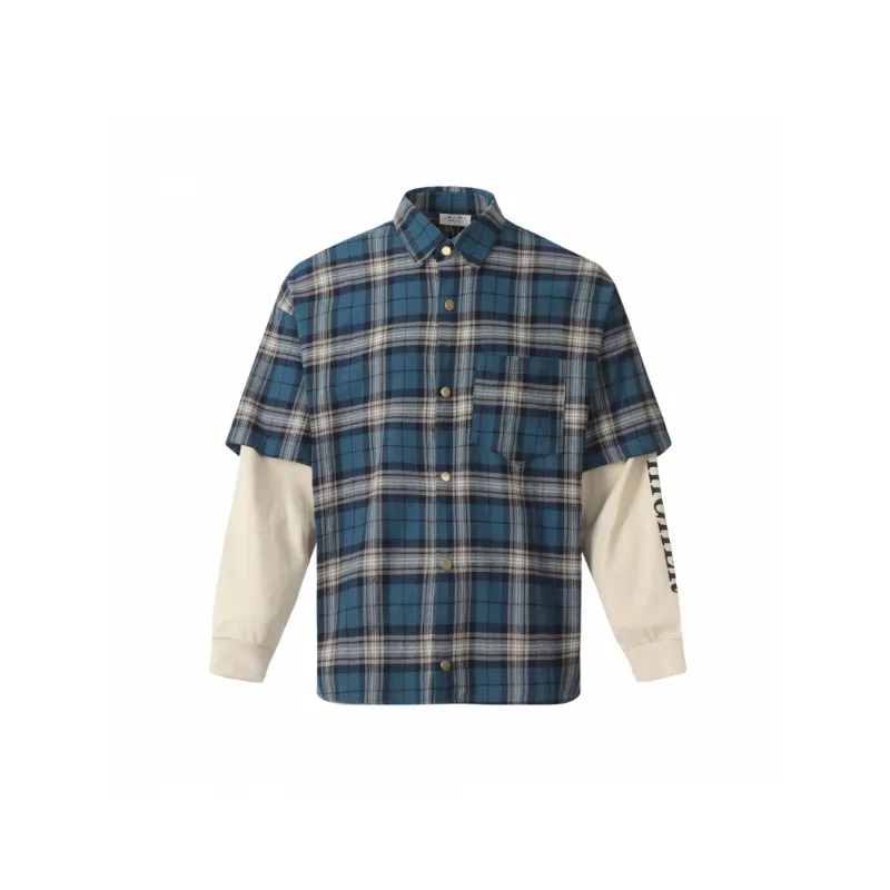 Fashionable Fake Two Piece Cotton Shirt