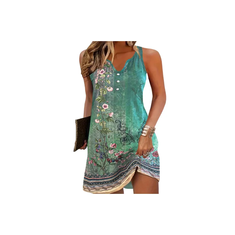 Funky Sleeveless Milk Fiber Dress Women-1