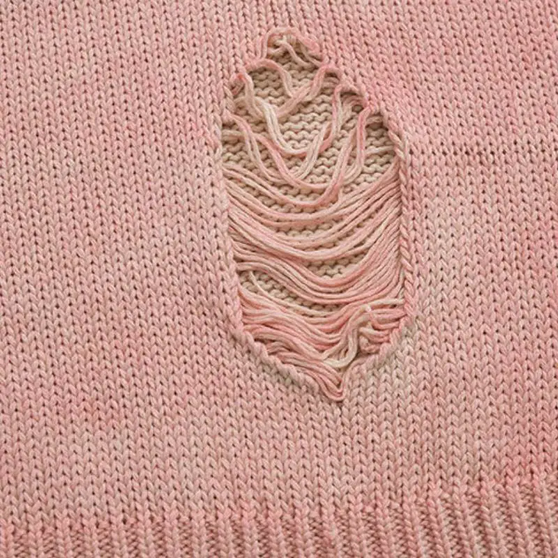 Loose Fashionable Cotton Blended Fabric Sweater-3