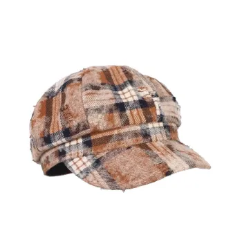 Retro Distress Beret Women