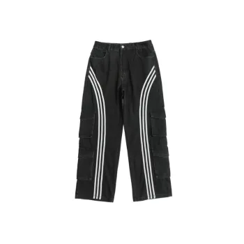 High Street Multi Pocket Loosen Jeans
