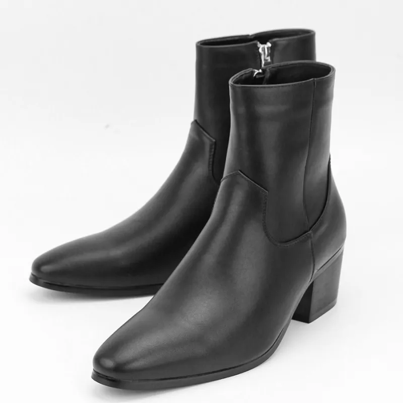 Fashionable Zipper Ankle Boots-2