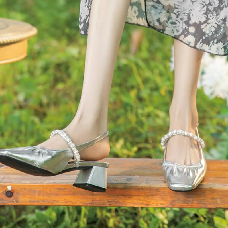 Elegant Pearls Mary Jane Shoes-2