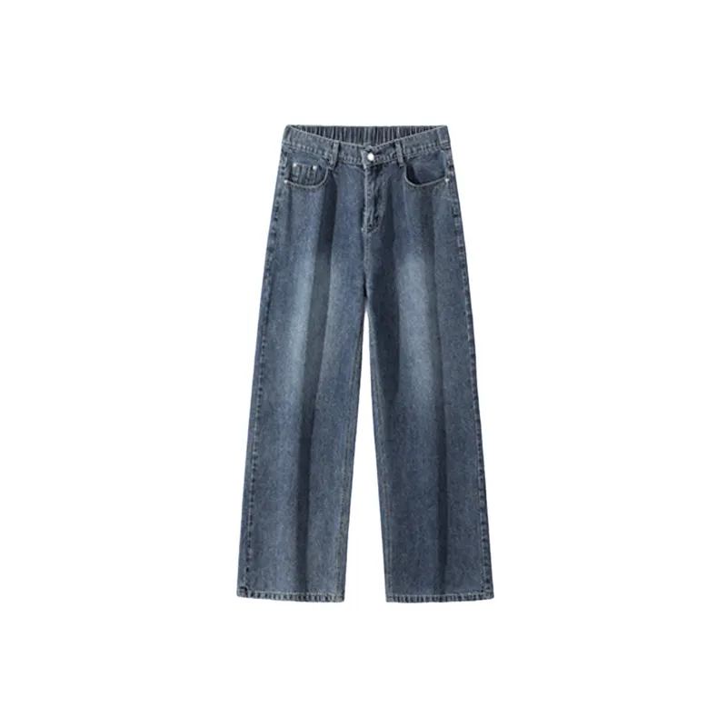 Fashionable Washed Straight Leg Jeans
