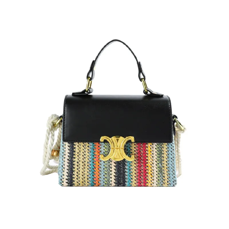 Fashion Contrast Color Handbag Women-7