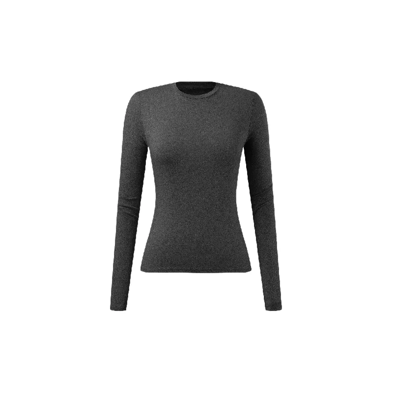 Retro Plain Polyester T Shirt Women-0