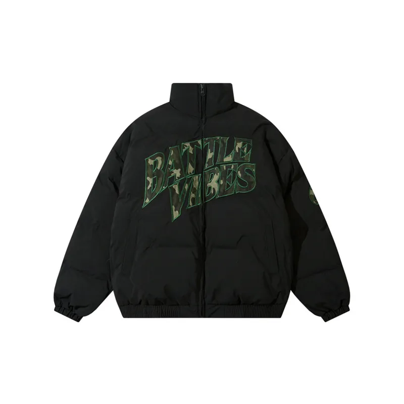 New style Hip hop Loose Zipper Cardigan Thickened Cotton padded Jacket-4