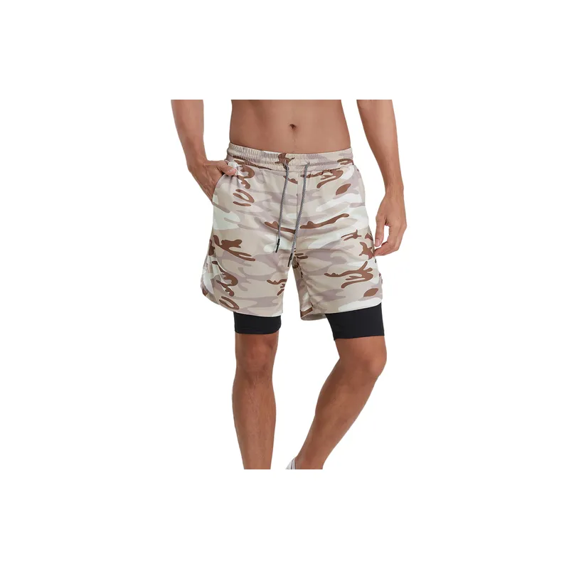Basics Loose Blended Synthetic Fabrics Sports Shorts-8