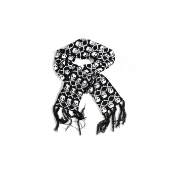 Simple Skull Knit Scarf